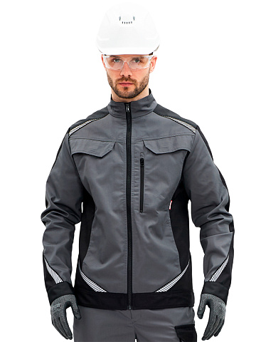 Куртка рабочая мужская летняя RONTA KR271 темно-серый, черный