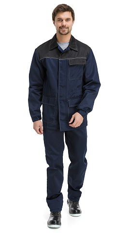 Костюм рабочий мужской летний RONTA KS520 темно-синий, черный