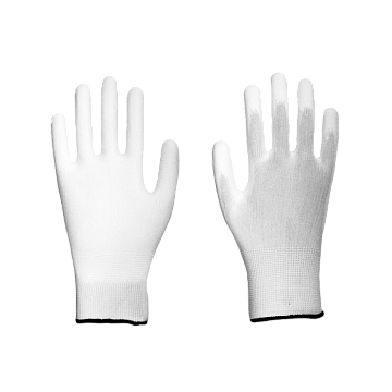 Нейлоновые перчатки белые с П/У покрытием