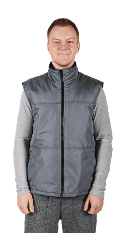 Жилет рабочий мужской утепленный зимний RONTA JT555 серый 