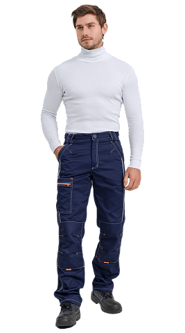 Брюки рабочие мужские летние RONTA BR208 темно-синие