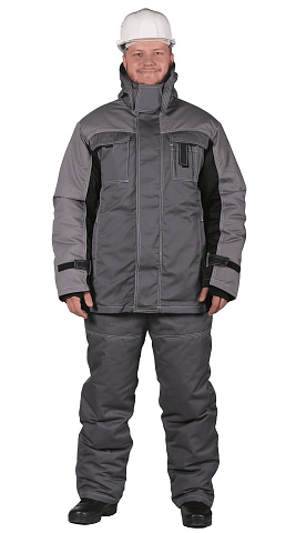 Куртка рабочая мужская зимняя утепленная RONTA KR581 темно-серая, светло-серая, черная