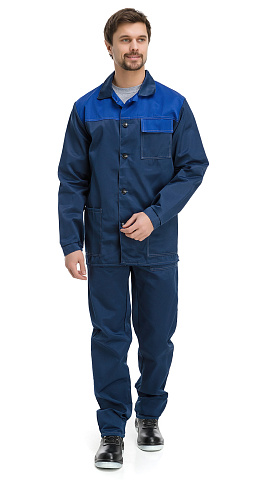Костюм рабочий мужской летний RONTA KS316 темно-синий, васильковый