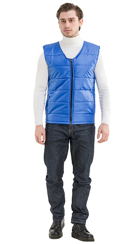 Жилет рабочий мужской утепленный зимний RONTA JT1005 васильковый