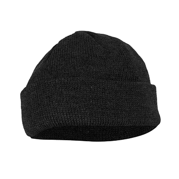 Шапка двойная п/ш с флисом черная