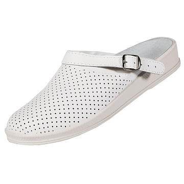 Сабо мужские кожаные белые