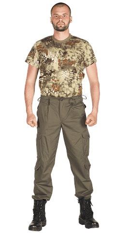 Брюки на резинке  "Полигон" (хаки)