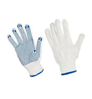 Перчатки трикотажные 3-х нитки с ПВХ (точка)