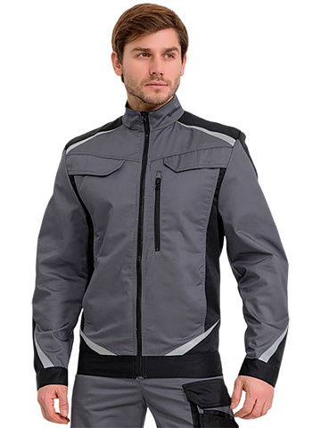 Куртка рабочая мужская летняя RONTA KR209 темно-серый, черный