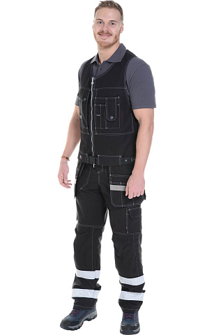 Жилет монтажника рабочий мужской летний RONTA JT905 черный