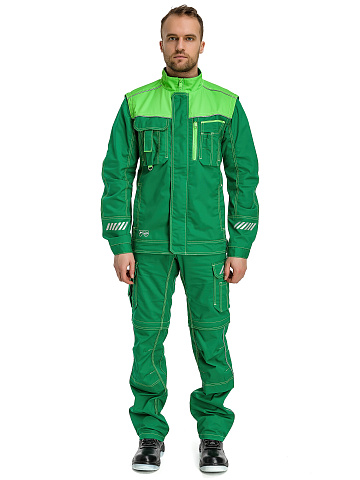 Куртка рабочая мужская летняя Техноавия "Рио" зеленый, светло-зеленый