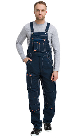 Полукомбинезон мужской летний Техноавиа "Скаймастер" темно-синий, оранжевый