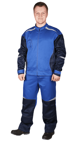Костюм рабочий мужской летний RONTA KS908 васильковый, темно-синий