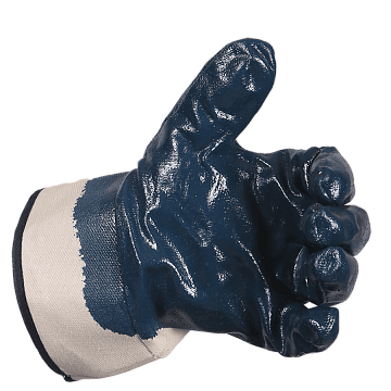 Перчатки нитриловые полуобливные манжет-крага