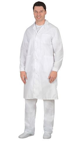 Халат рабочий мужской летний RONTA HL302 белый, бязь