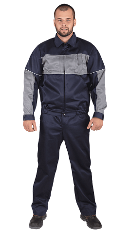 Костюм рабочий мужской летний RONTA KSPEGAS темно-синий, серый