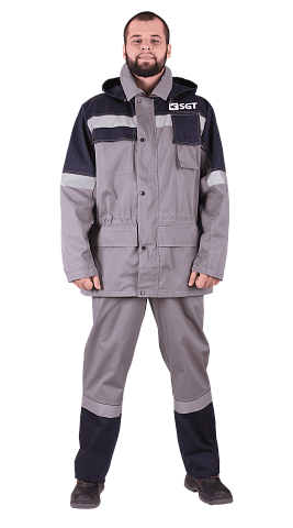 Костюм рабочий мужской летний RONTA KSSGT светло-серый, темно-серый