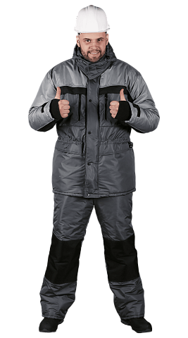 Костюм рабочий мужской утепленный зимний RONTA KS930 темно-серый, светло-серый
