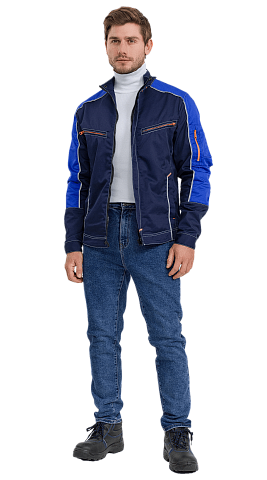 Куртка рабочая мужская летняя RONTA KR208 темно-синий лазурный