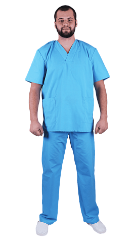Костюм медицинский мужской RONTA KS521 васильковый