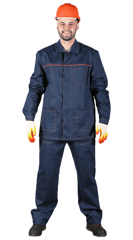 Костюм рабочий мужской летний RONTA KS291 с брюками темно-синий