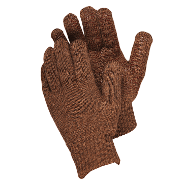 Перчатки полушерстяные двойной вязки "Лама" с ПВХ