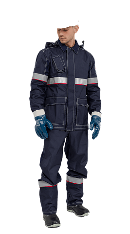 Костюм нефтяника мужской летний RONTA KS416 с полукомбинезоном темно-синий