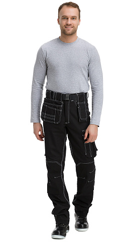 Брюки рабочие мужские летние Техноавиа "Стокгольм" черные