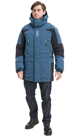 Куртка рабочая мужская зимняя утепленная Восток-Сервис "Джетсет" синяя, черная