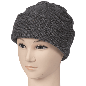 Шапка двойная п/ш серая