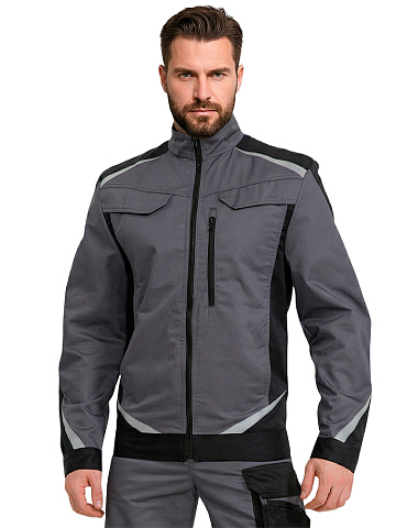 Куртка рабочая мужская летняя RONTA KR209 темно-серый, черный