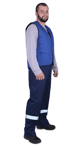 Жилет рабочий мужской утепленный зимний RONTA JT558 синий