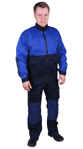 Костюм рабочий мужской летний RONTA KSPROGRESS темно-синий, светло-синий